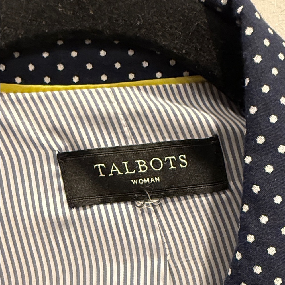 Talbots Black and White Polka Dot Blazer - Picture 2 of 4